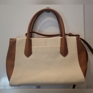 NWOT A New Day Woven Faux Leather Beige Purse Color Beige Cream Brown